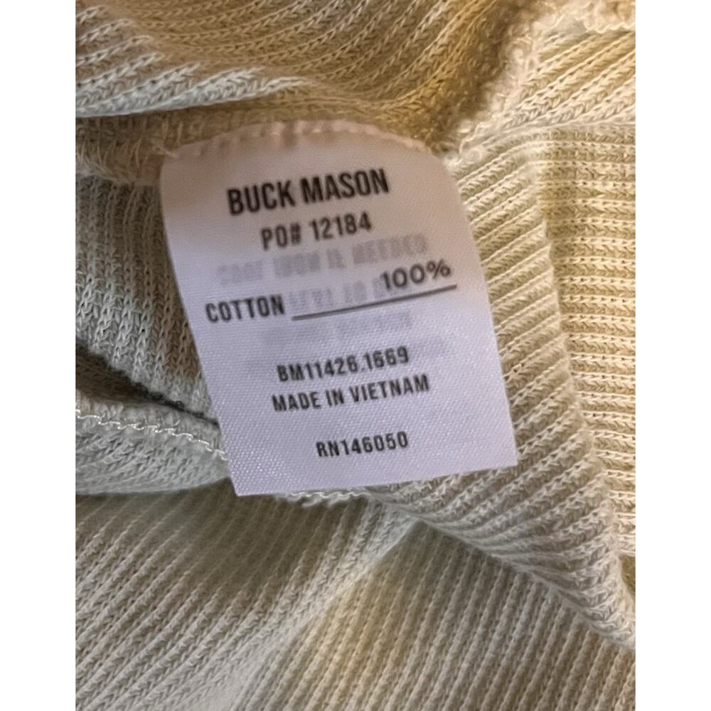 Buck Mason Airlight Johnny Collar Polo Men's M Limestone 100% Cotton $128 - Picture 5 of 12